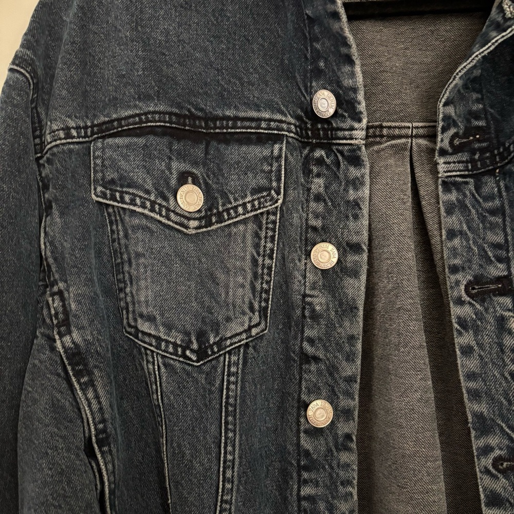Zara Oversized Cropped Denim Jacket - Picture 5 of 8